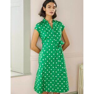 NWT Boden Women's Short Sleeve Shirt Dress, Size 16/18